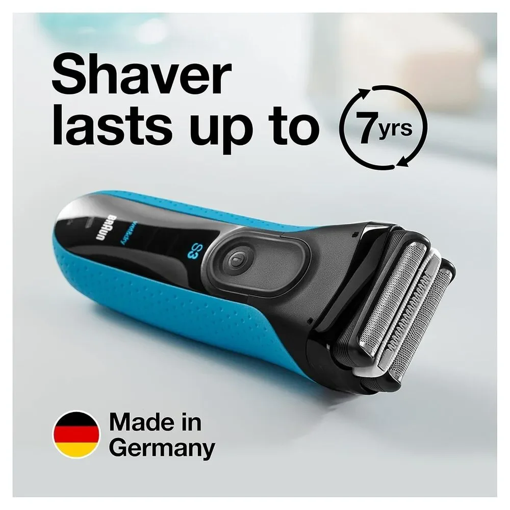 Braun Series 3 ProSkin Men's Electric Razor Trimmer Rechargeable 4pcs Open Box
